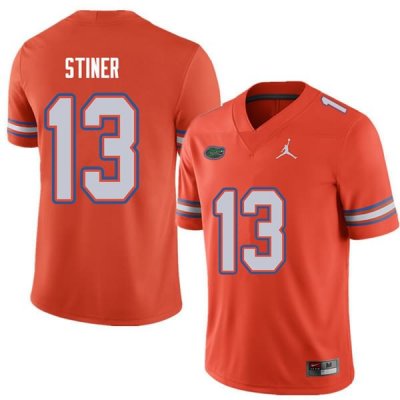 Men's Florida Gators #13 Donovan Stiner NCAA Jordan Brand Orange Authentic Stitched College Football Jersey HPF1262KZ